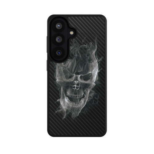 Samsung Galaxy S26 Base Case rauchender Totenkopf Carbon