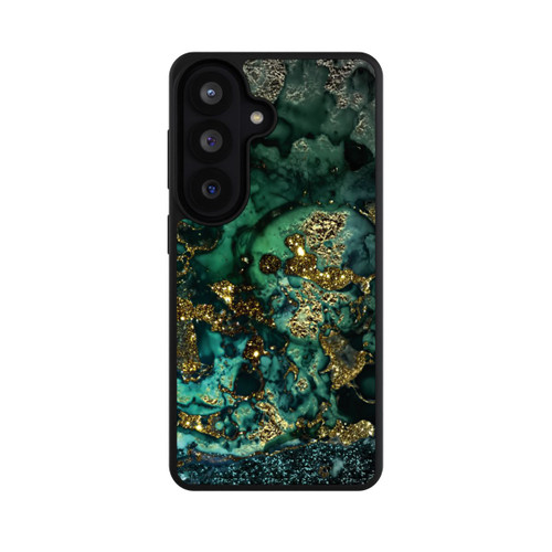 Samsung Galaxy S26 Base Case Cyan Glitzer Marmorlook