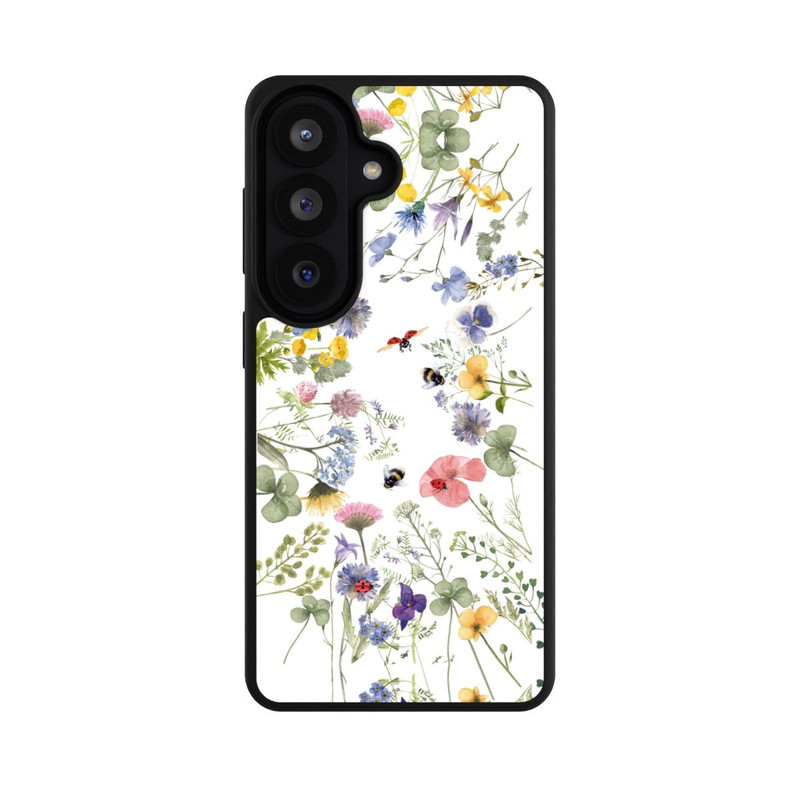 Galaxy S26 Base Case Bunte Frühlingsblumen und Bienen
