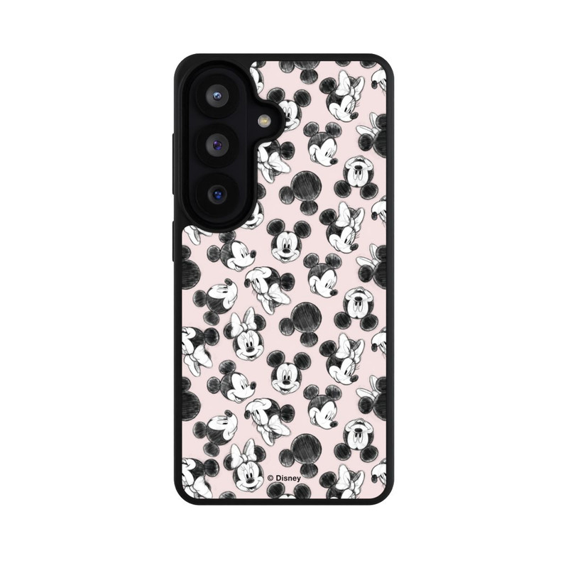 Galaxy S26 Base Case Minnie & Mickey Viele Gesichter Pink