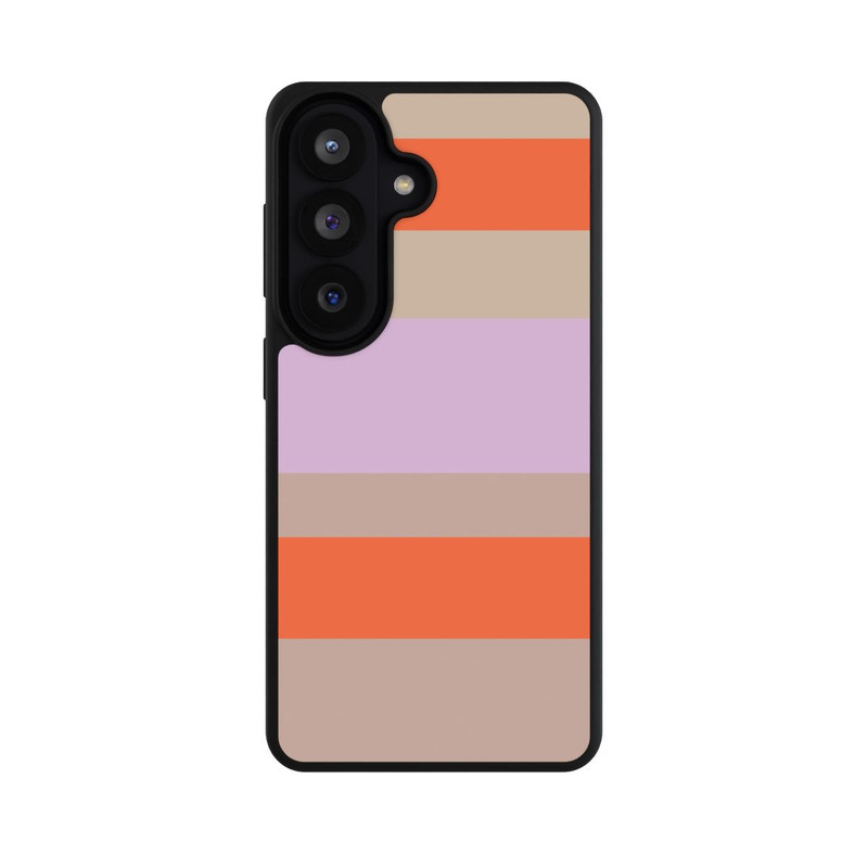 Galaxy S26 Base Case Moca Lila Orange Stripes