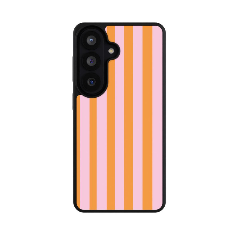 Galaxy S26 Base Case Orange Rosa Streifen