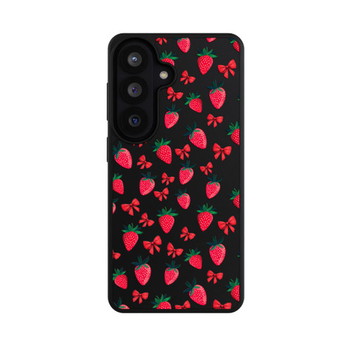 Samsung Galaxy S26 Base Case Erdbeer Herz Muster Transparent