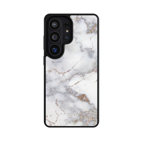 Samsung Galaxy S26 Ultra Base Case Silberglitzer Marmorlook
