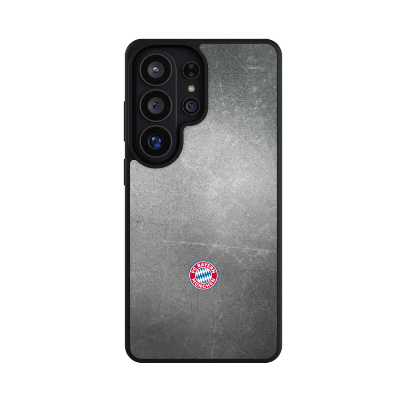 Galaxy S26 Ultra Base Case Klassisches FCB Logo Klein - Bunt auf Metalllook