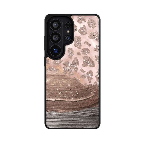 Samsung Galaxy S26 Ultra Base Case Silberner Leoparden Glitzerlook