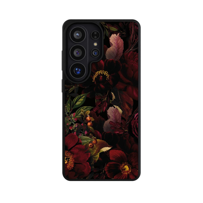 Galaxy S26 Ultra Base Case Dunkle Rote Vintage Barock Rosen