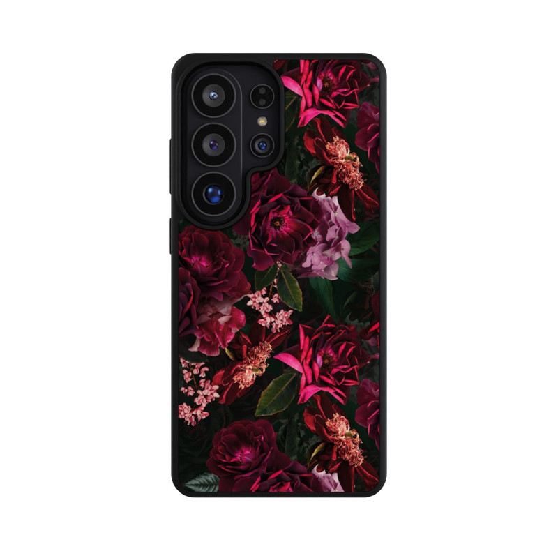 Galaxy S26 Ultra Base Case Dunkle romantische Vintage Rosen und Pfingstrosen