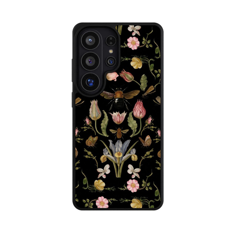 Galaxy S26 Ultra Base Case Wildblumen und Biene Schwarz