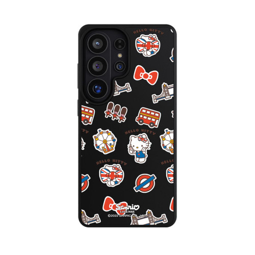 Samsung Galaxy S26 Ultra Base Case Hello Kitty Londoner Abzeichen Transparent