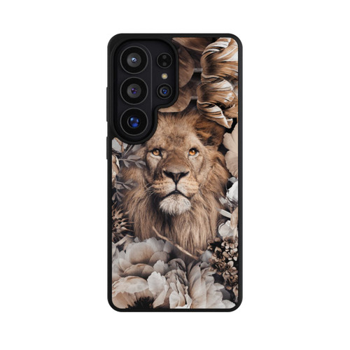 Samsung Galaxy S26 Ultra Base Case Löwe Blumenrahmen Beige