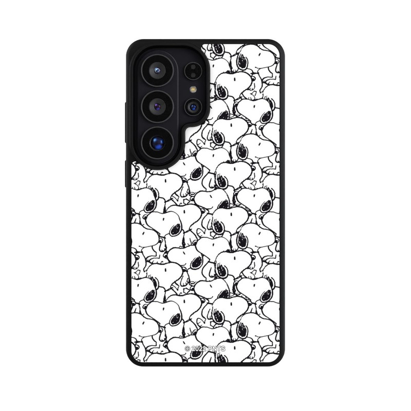 Galaxy S26 Ultra Base Case Snoopy Muster Schwarz und Weiß