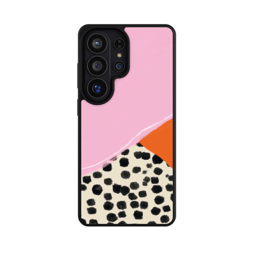 Samsung Galaxy S26 Ultra Base Case Rosa und Orange Gepunkteter Hintergrund