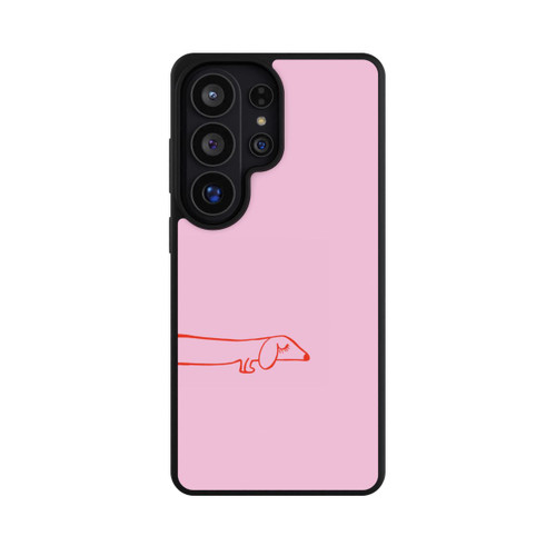 Samsung Galaxy S26 Ultra Base Case Dachshund Illustration Pink