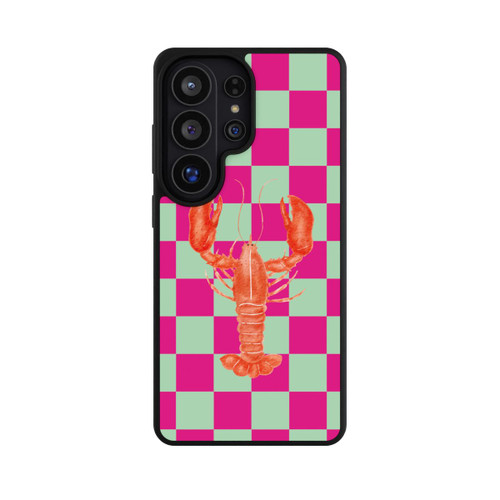 Samsung Galaxy S26 Ultra Base Case Pink Checkers Lobster