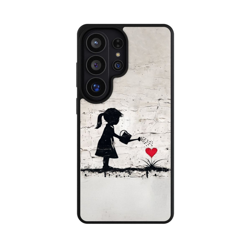 Galaxy S26 Ultra Base Case Girl Watering Bunch of Flowers 