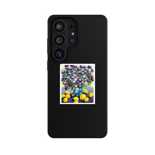 Samsung Galaxy S26 Ultra Base Case Purple Asters and Lemons by Christopher Ryland
