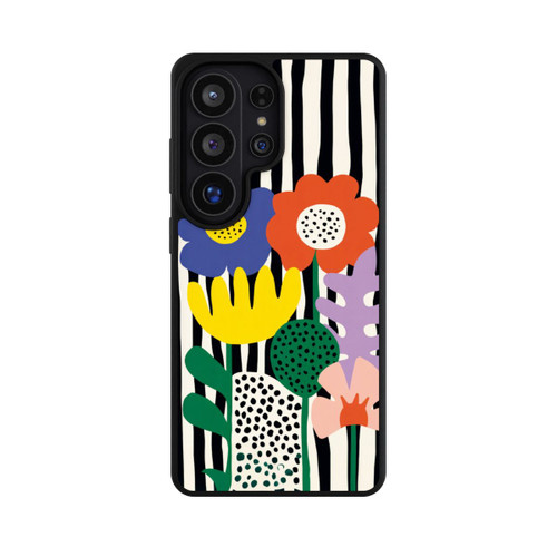Samsung Galaxy S26 Ultra Base Case Flowers Striped Background