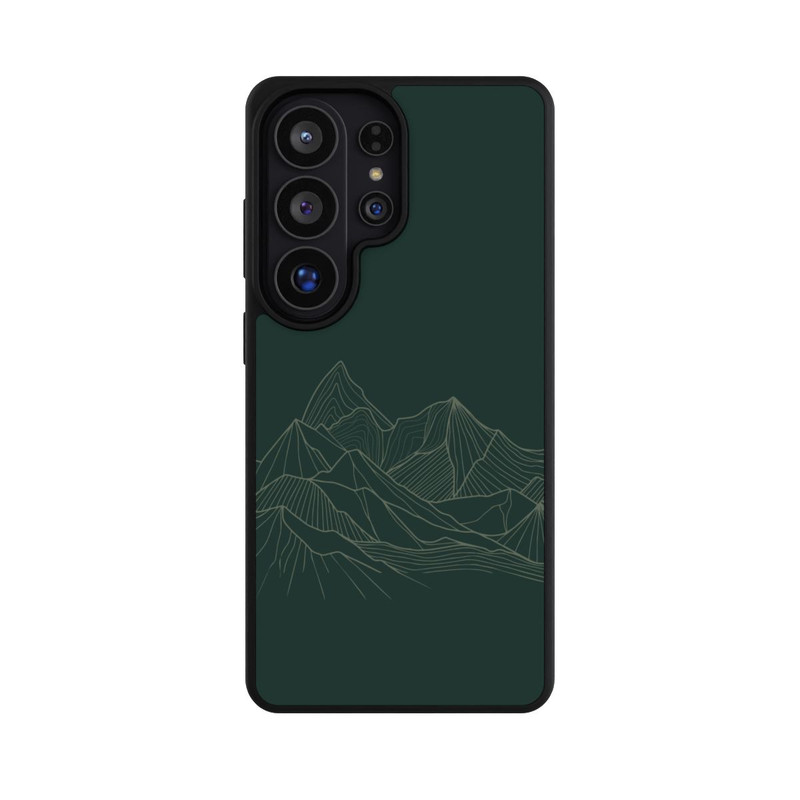 Galaxy S26 Ultra Base Case Berg Line Art Grün