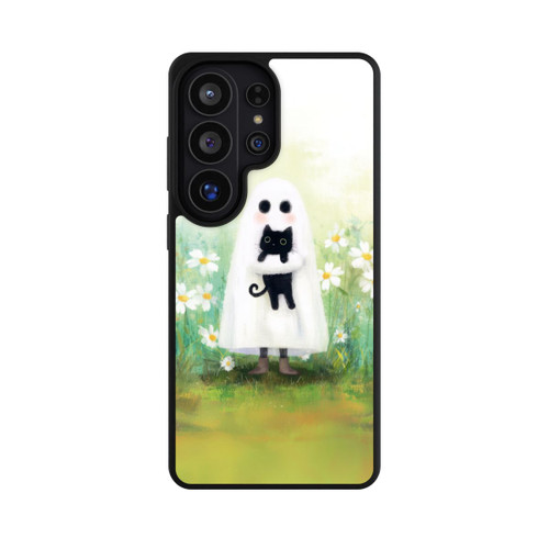 Samsung Galaxy S26 Ultra Base Case Geist und Katze Halloween mit KI