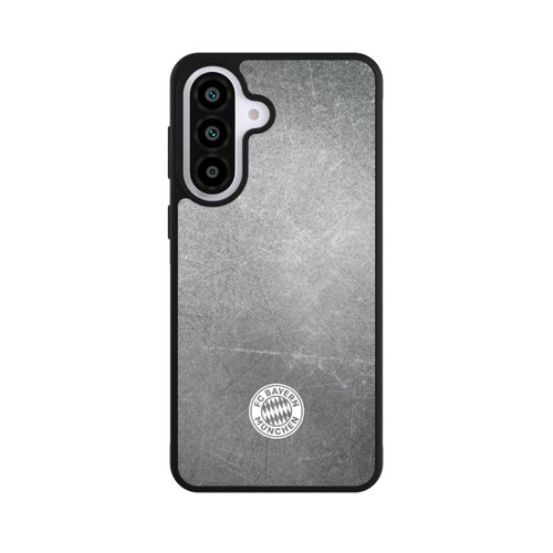 Samsung Galaxy A57 5G Base Case Klassisches FCB Logo Klein - Weiß auf Metalllook