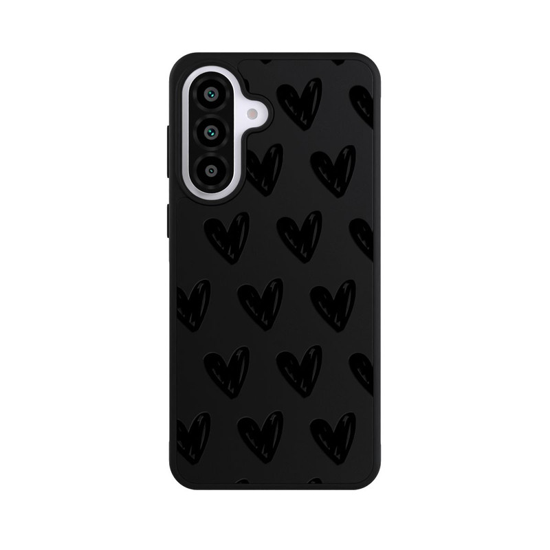 Galaxy A57 5G Base Case Herzen Schwarz ohne Hintergrund