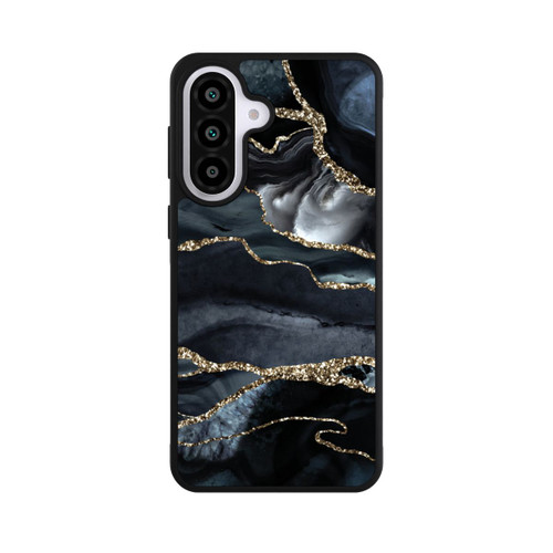 Samsung Galaxy A57 5G Base Case Dunkler Marmor Gold Glitzerlook