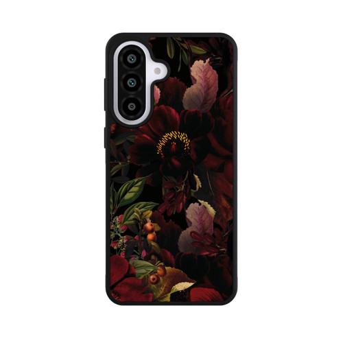 Samsung Galaxy A57 5G Base Case Dunkle Rote Vintage Barock Rosen