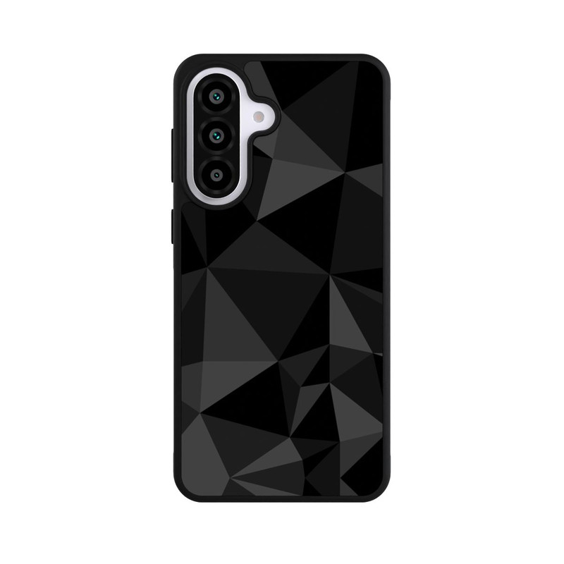Galaxy A57 5G Base Case Polygonmuster schwarz