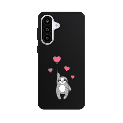 Samsung Galaxy A57 5G Base Case Faultier mit Herzen transparent
