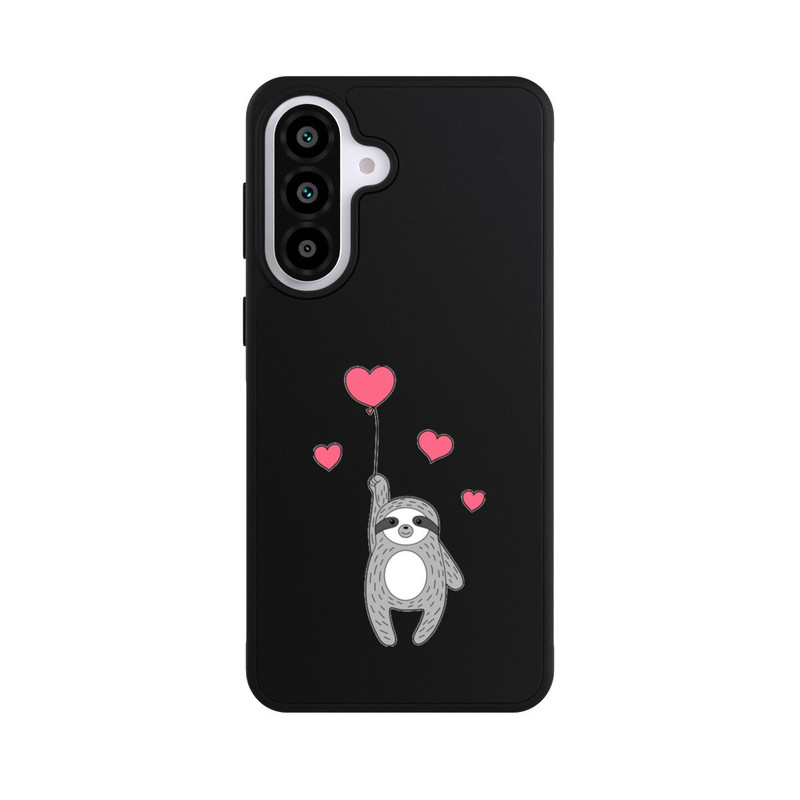 Galaxy A57 5G Base Case Faultier mit Herzen transparent