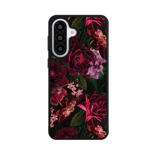 Samsung Galaxy A57 5G Base Case Dunkle romantische Vintage Rosen und Pfingstrosen