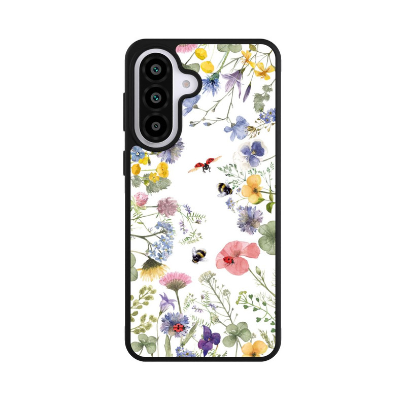 Galaxy A57 5G Base Case Bunte Frühlingsblumen und Bienen