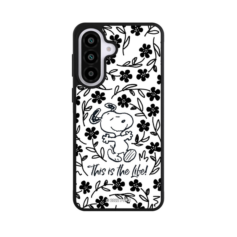 Galaxy A57 5G Base Case Snoopy schwarz und weiß This Is The Life