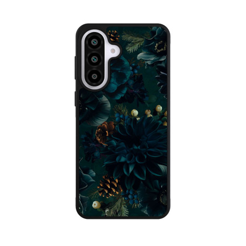 Samsung Galaxy A57 5G Base Case Blumenmuster Grün und Blau