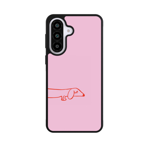 Samsung Galaxy A57 5G Base Case Dachshund Illustration Pink