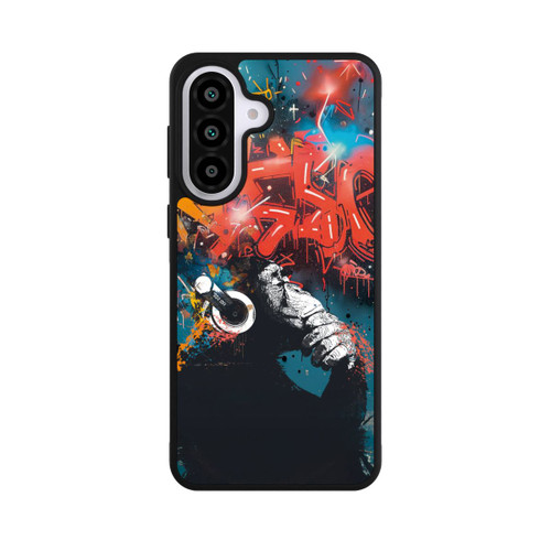Samsung Galaxy A57 5G Base Case Affe Stereo Kopfhörer Graffiti Street Art