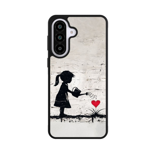 Samsung Galaxy A57 5G Base Case Girl Watering Bunch of Flowers 