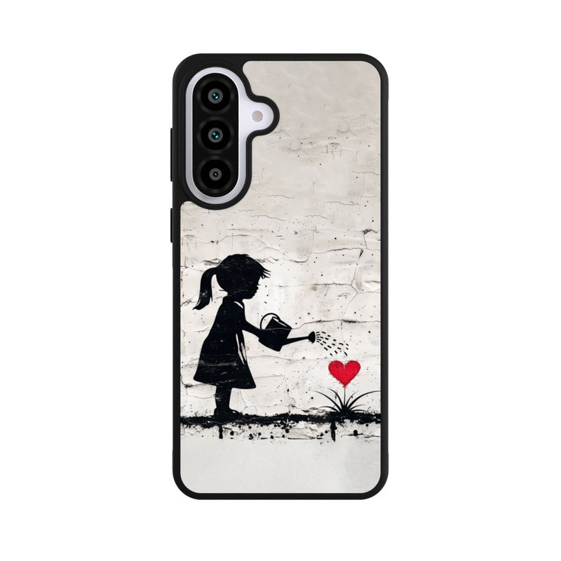 Galaxy A57 5G Base Case Girl Watering Bunch of Flowers 