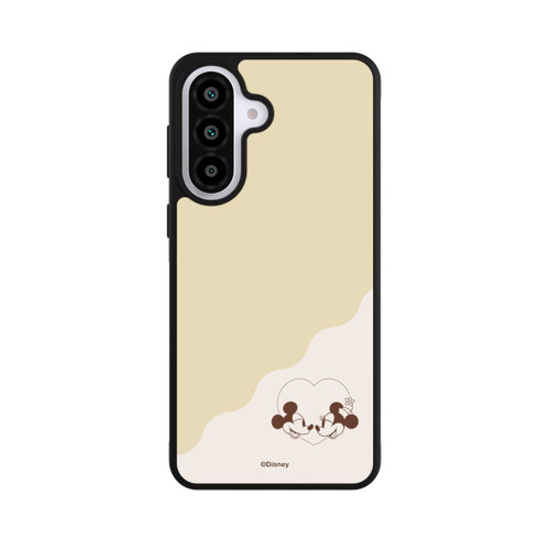 Samsung Galaxy A57 5G Base Case Mickey and Minnie Love Heart Beige