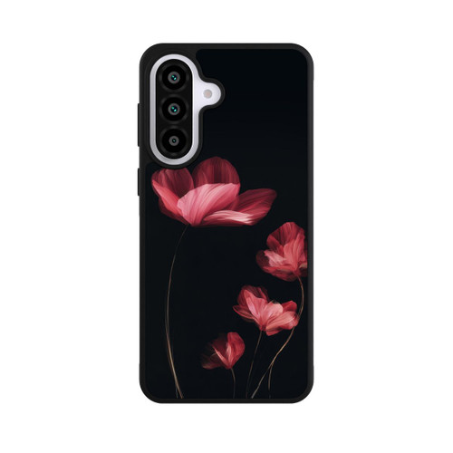 Samsung Galaxy A57 5G Base Case Burgunder Blüten schwarz