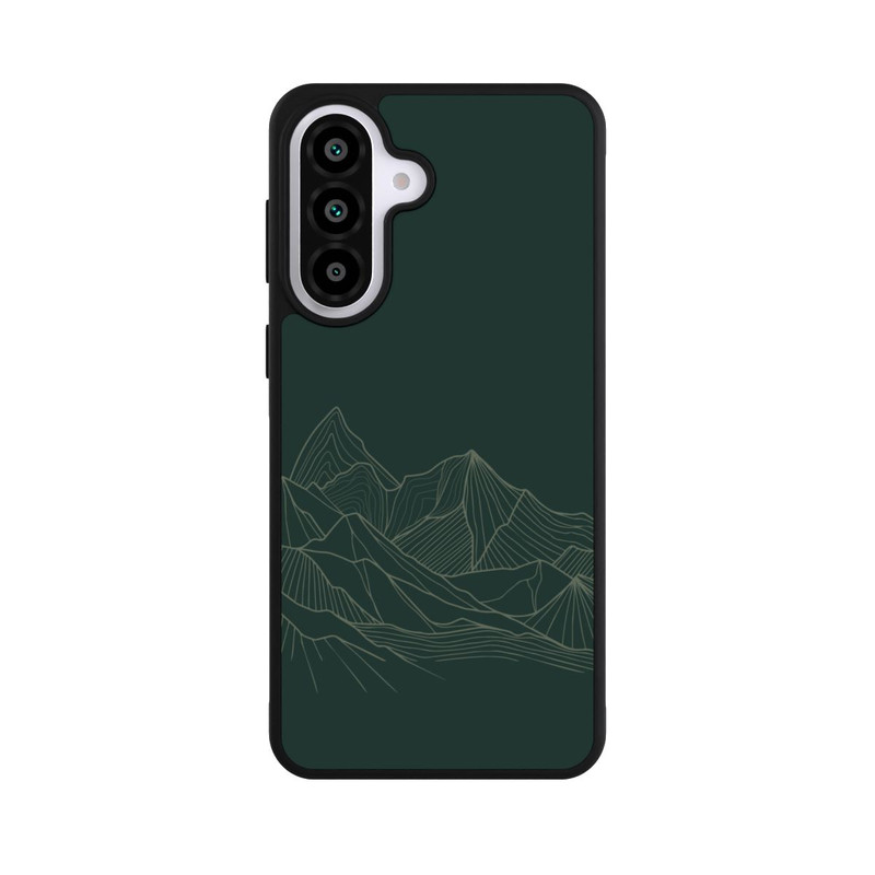 Galaxy A57 5G Base Case Berg Line Art Grün