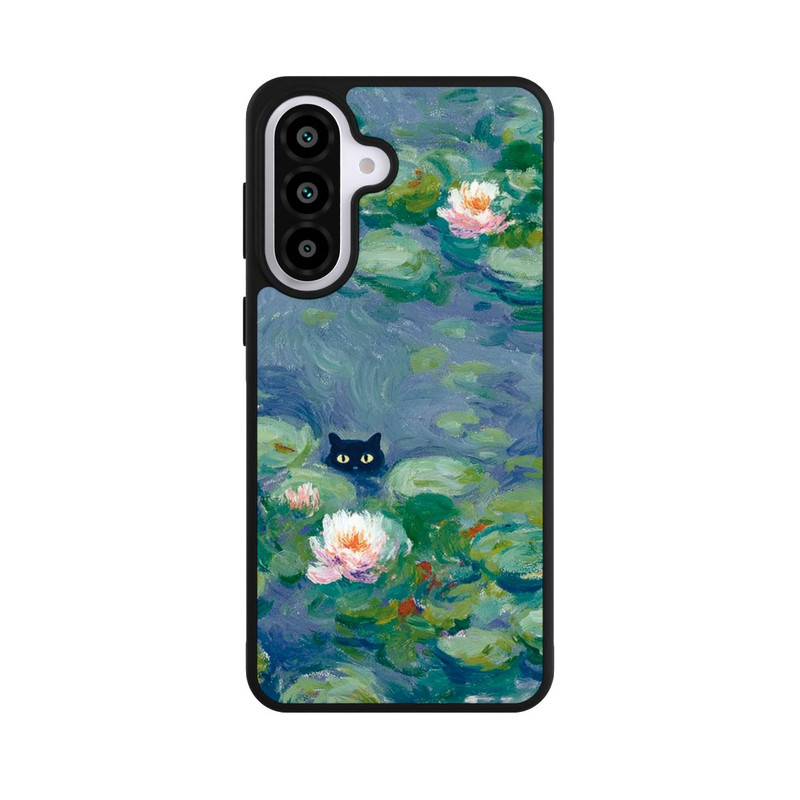 Galaxy A57 5G Base Case Katze im Teich Gemälde Impressionismus