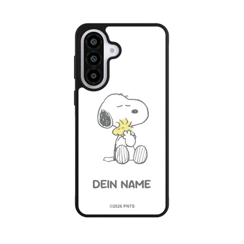 Samsung Galaxy A57 5G Base Case Snoopy And Woodstock Cuddling Personalisierbar