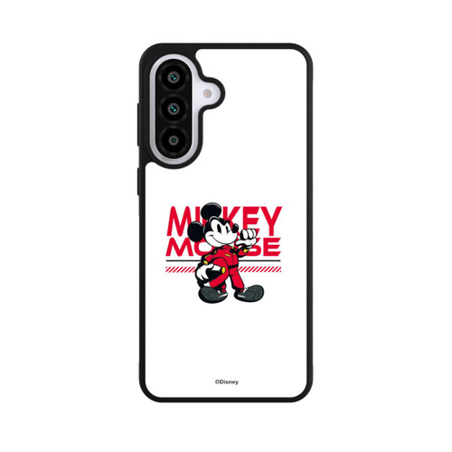 Samsung Galaxy A57 5G Base Case Micky Maus Rennfahrer Weiß