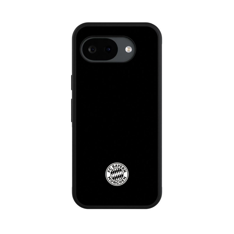 Pixel 10a Base Case Klassisches FCB Logo Klein - Weiß auf Schwarz