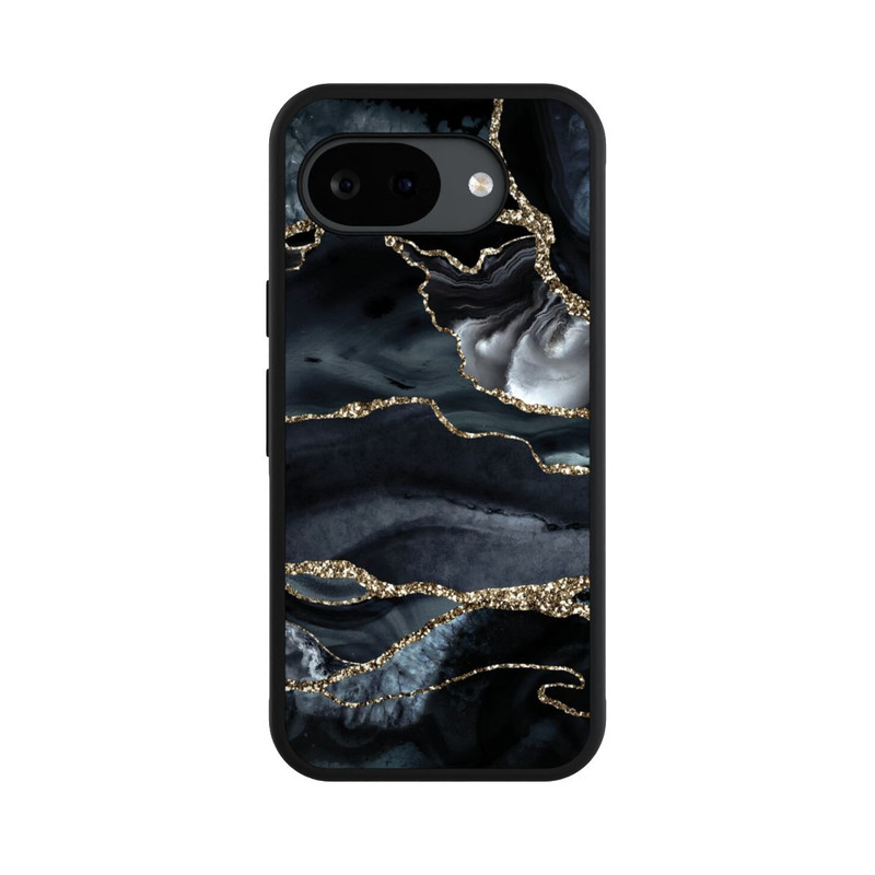 Pixel 10a Base Case Dunkler Marmor Gold Glitzerlook