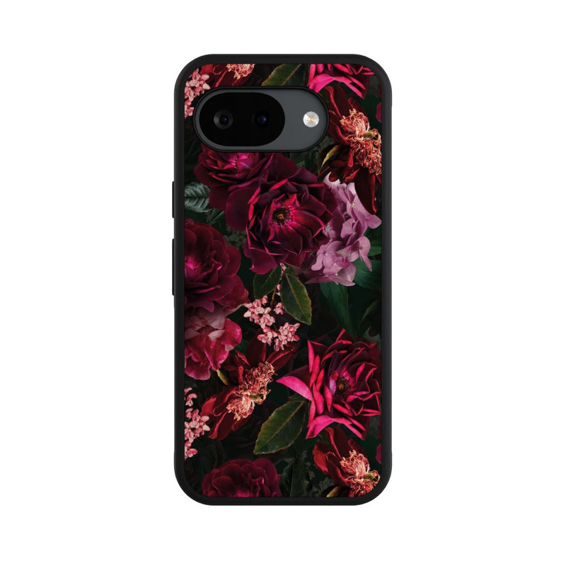 Pixel 10a Base Case Dunkle romantische Vintage Rosen und Pfingstrosen