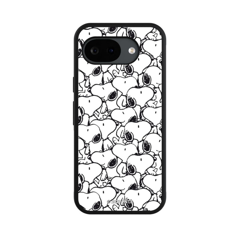 Pixel 10a Base Case Snoopy Muster Schwarz und Weiß