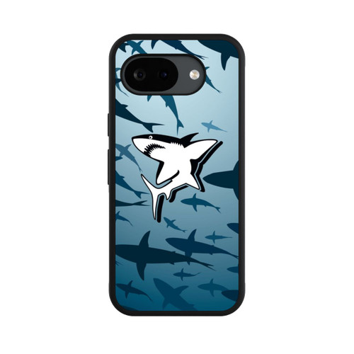Google Pixel 10a Base Case Haie Muster Blau